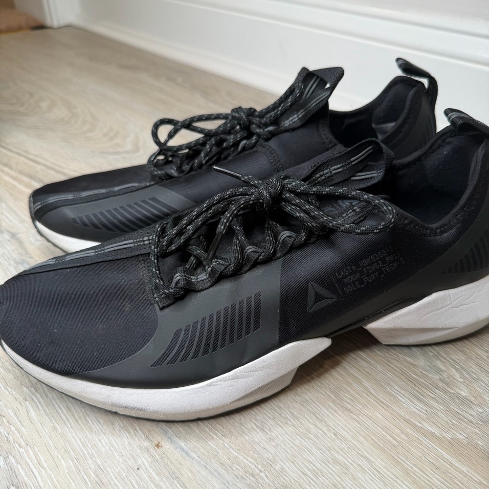 Reebok Sole Fury TS Black and Gray Running Athletic Sneakers